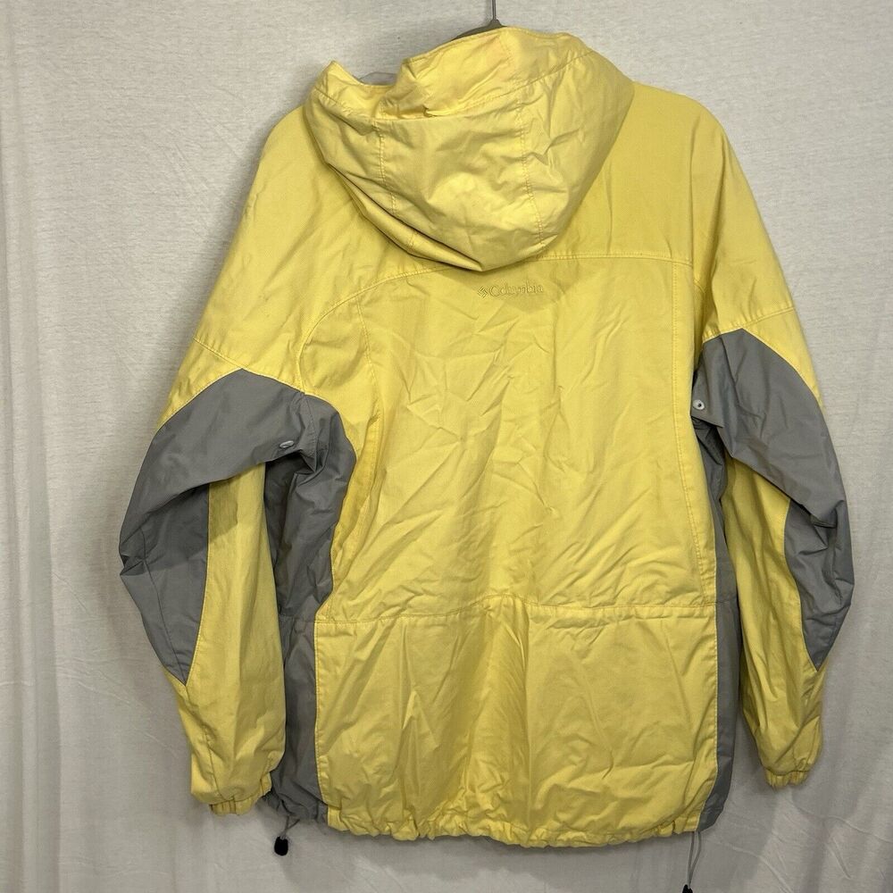 Columbia Windbreaker Light Jacket Women's XL Yellow Hooded - Picture 5 of 11